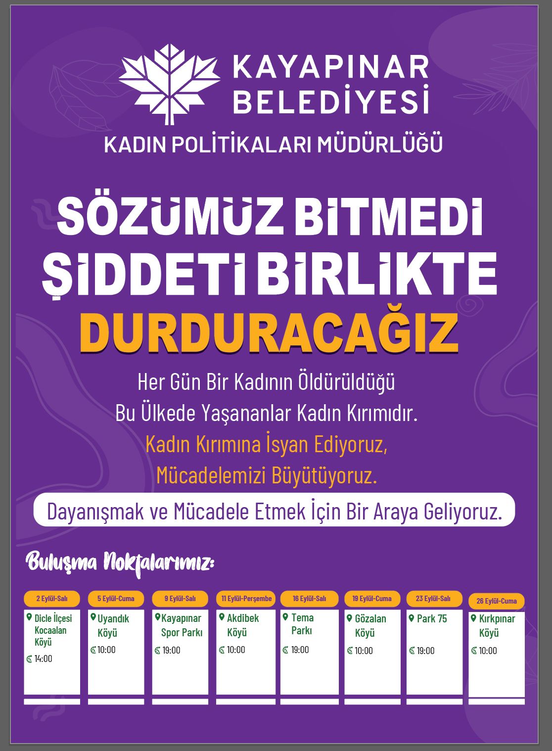 Kadın cinayetlerine karşı mücadele kırsal mahallelere taşınıyor