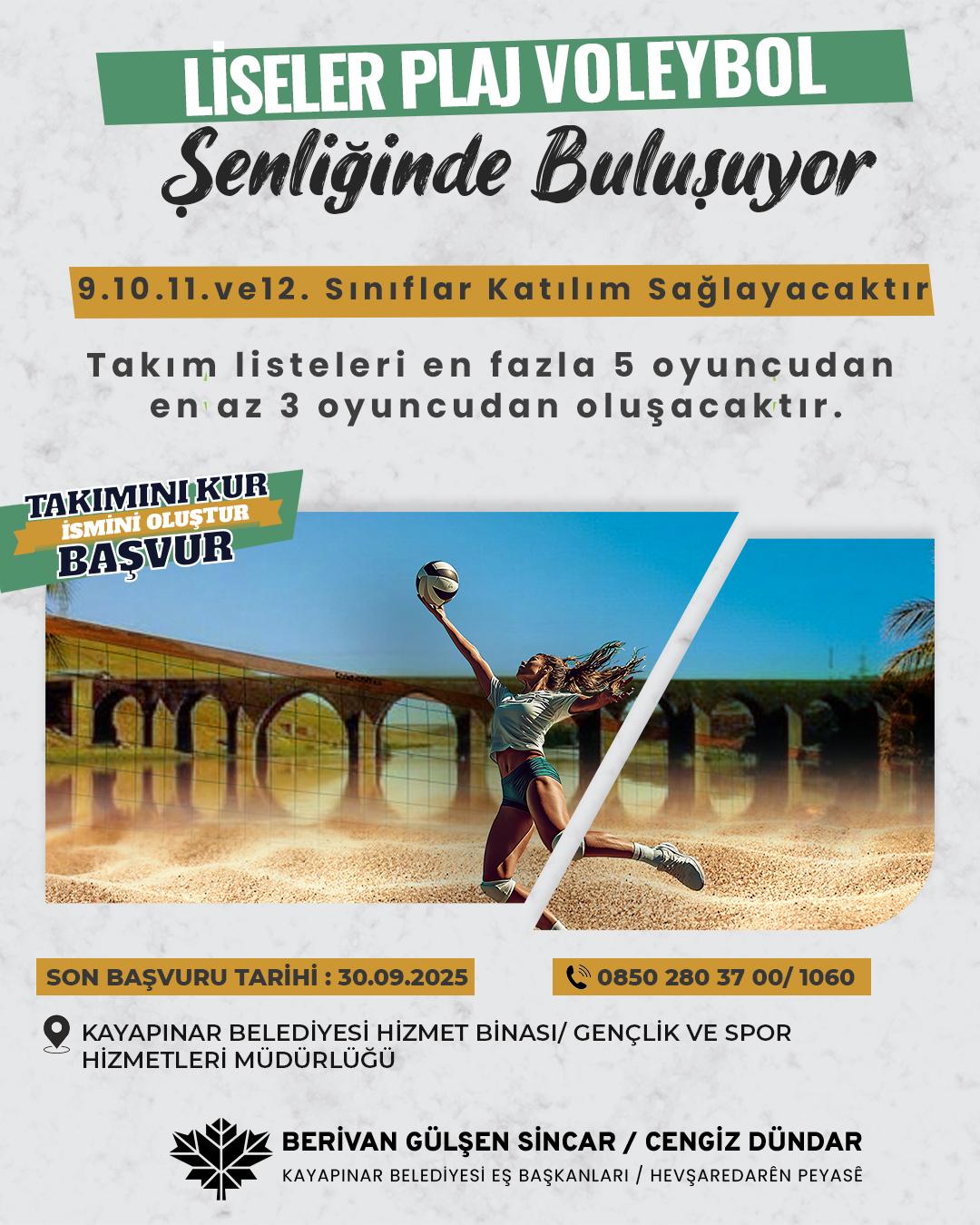 Belediyeden denizsiz kente Plaj Voleybol Şenliği