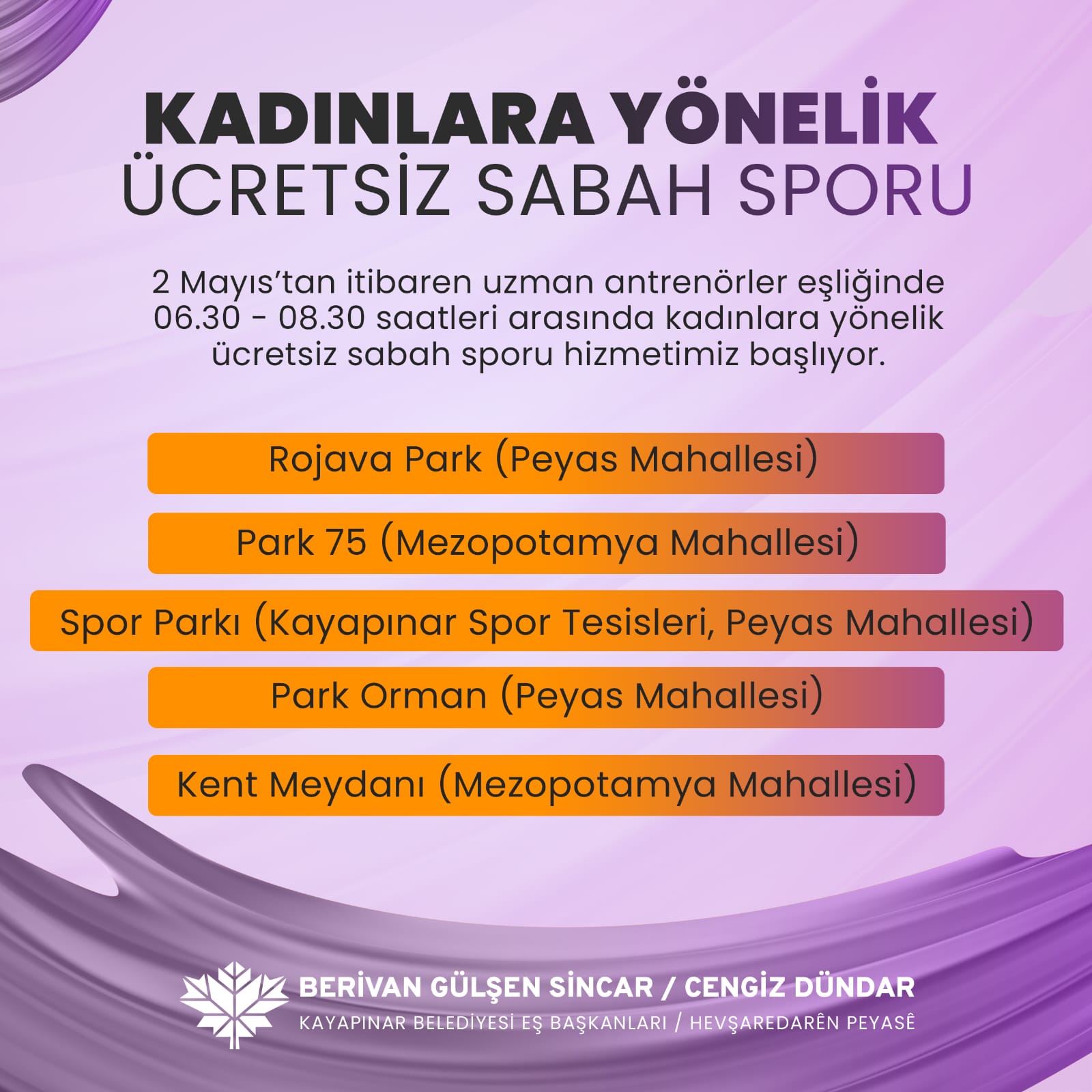 Kadınlara Özel Ücretsiz Sabah Sporu
