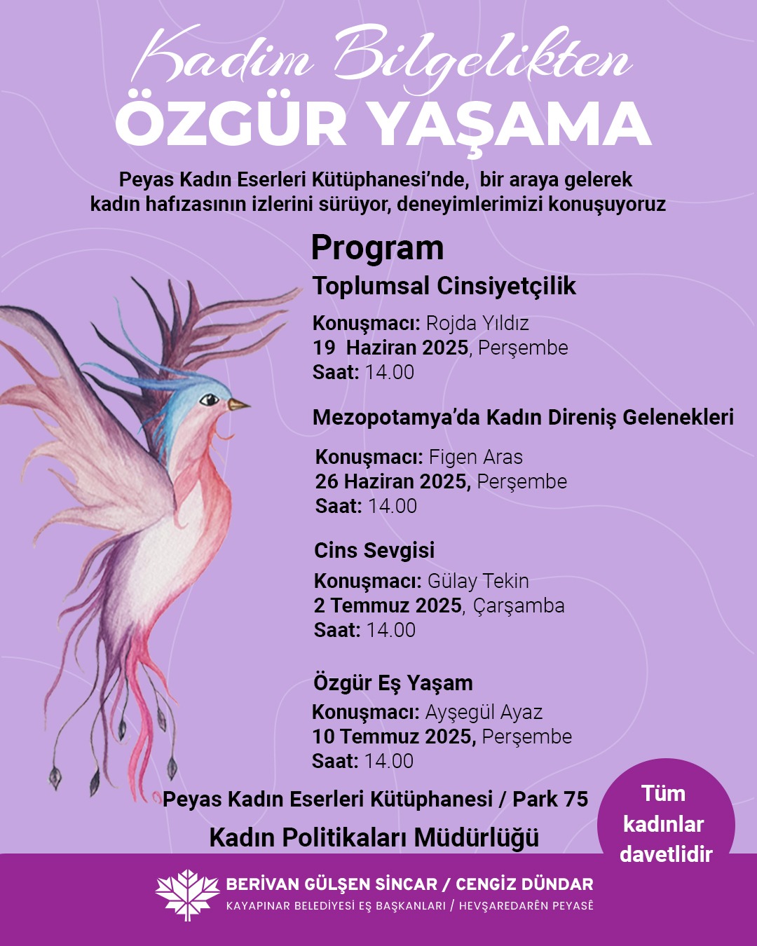 Kayapınar’da “Kadim Bilgelikten Özgür Yaşama” söyleşi günleri başlıyor 