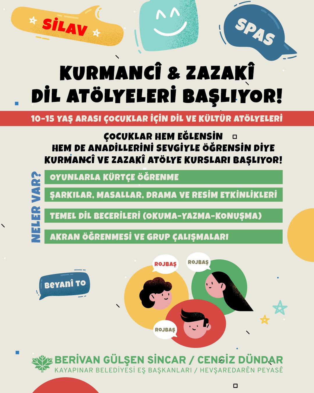Çocuklar ve Yetişkinler İçin Kürtçe Kurslar başladı! 