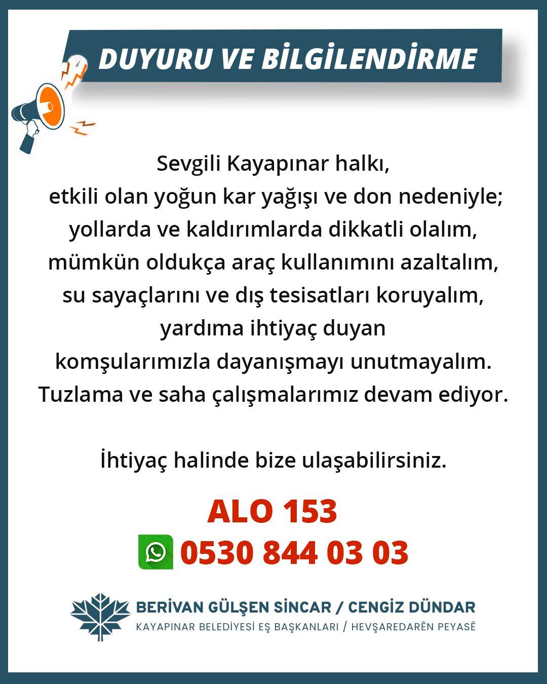 DUYURU VE BİLGİLENDİRME