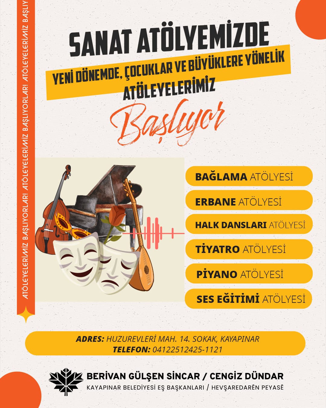 Kayapınar Belediyesi gençleri sanatla buluşturuyor 