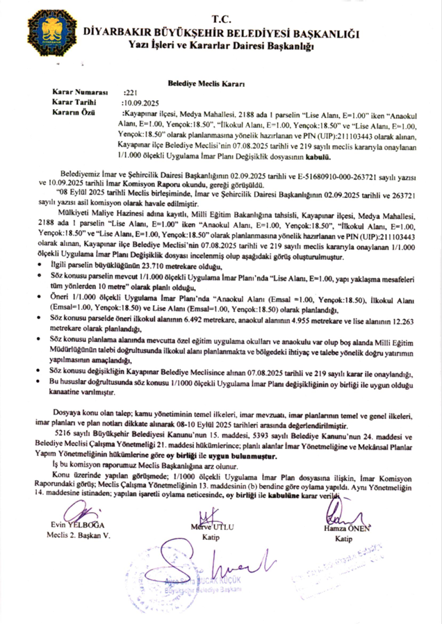 2188-1 DBB MECLİS KARARI